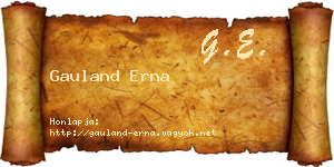 Gauland Erna névjegykártya